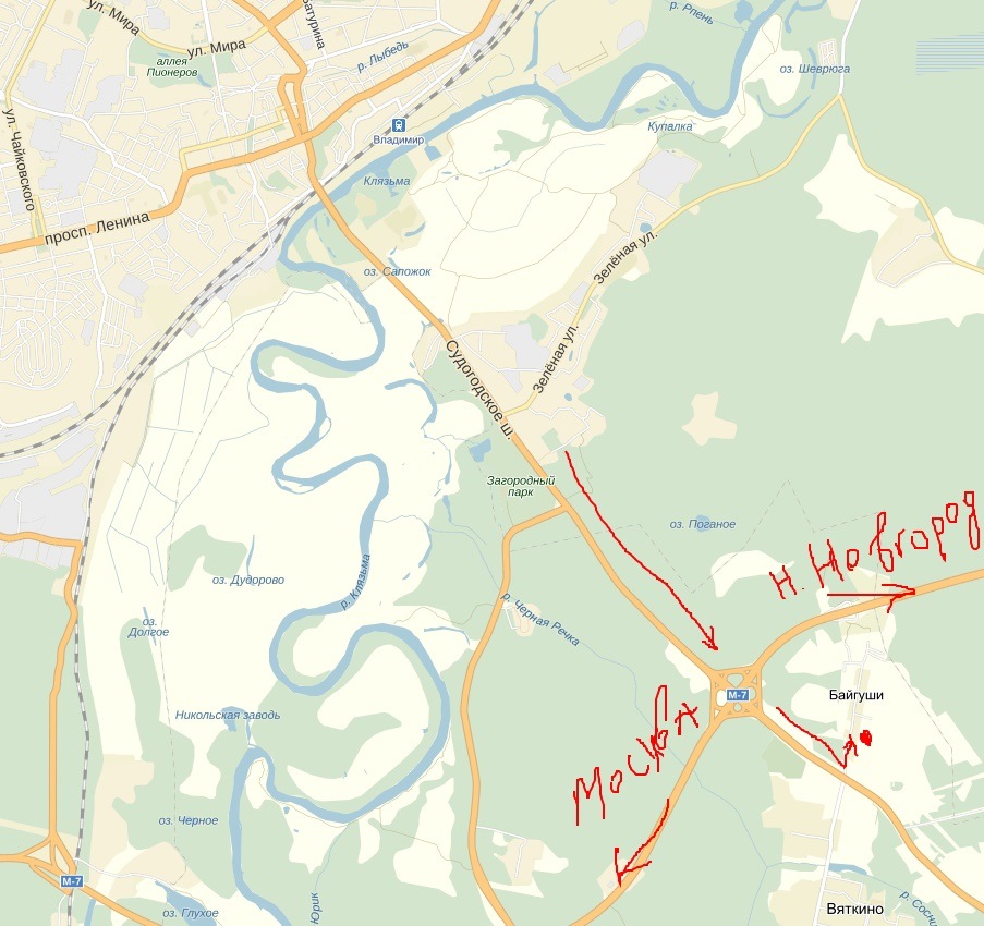 Местоположение владимира. Вяткино карта. Деревня Байгуши Владимирская область. Карта осадков Радужный.
