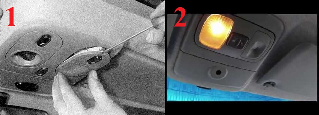 Как снять плафон рено меган 1 Плафон салонного освещения - Renault Megane Coupe, 2 л, 2001 года стайлинг DRIVE