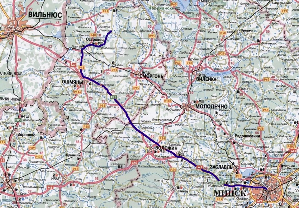 Карта автомобильных дорог минска подробная