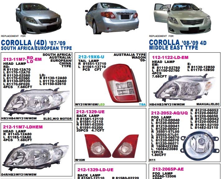 Оптика DEPO — Toyota Corolla (140/150), 1,6 л, 2008 года | аксессуары ...