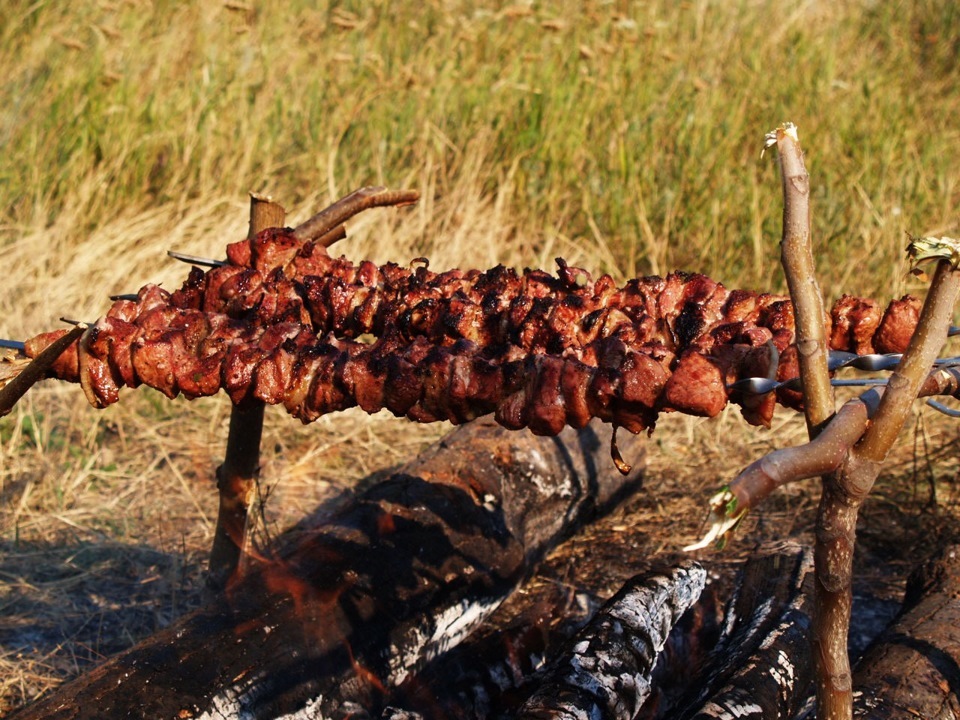 Осень лес шашлыки