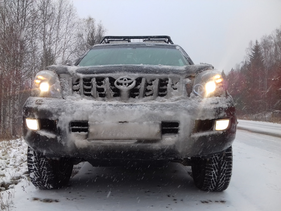 По дороге в Красноярск — Toyota Land Cruiser Prado 120-series, 4 л ...
