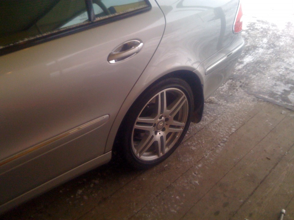 Примерка колес и просто фото — Mercedes-Benz E-class (W211), 2 л, 2003 ...