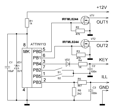 Схемы на attiny13 поиск электронных схем