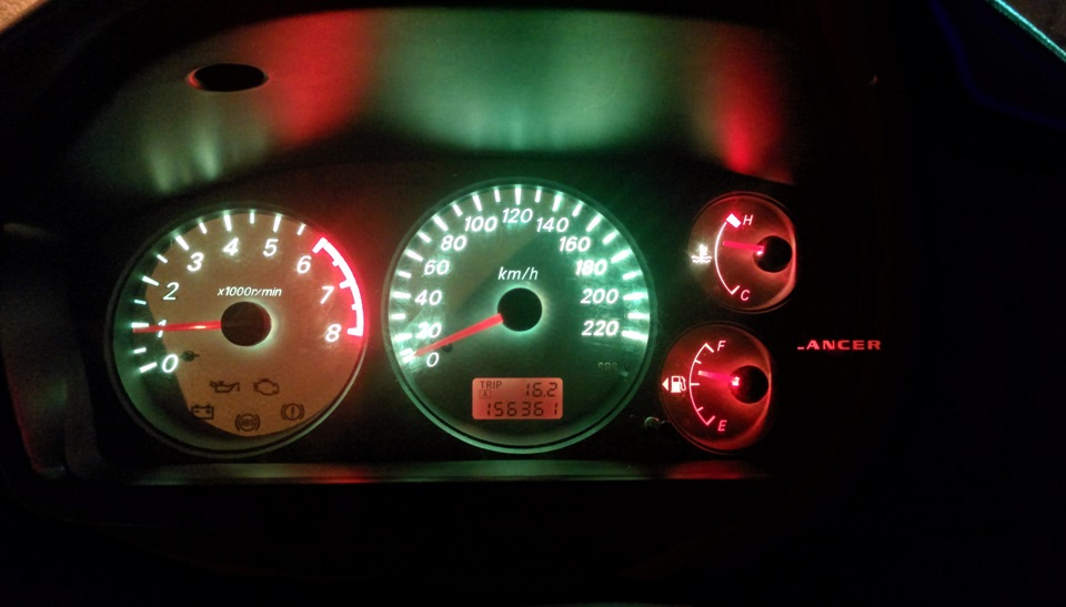 Подсветка приборки — Mitsubishi Lancer IX, 1,6 л, 2006 года | тюнинг ...
