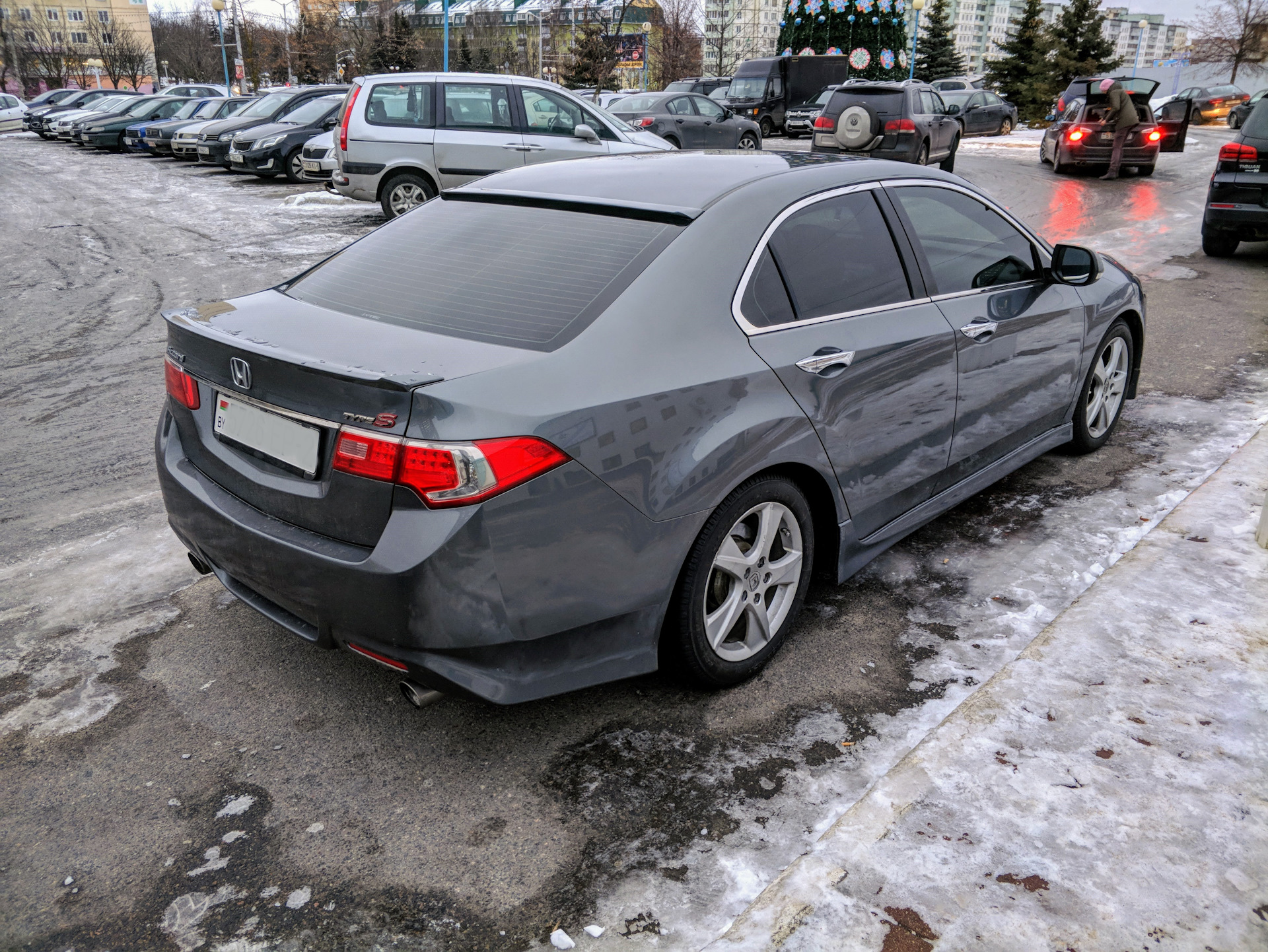 Honda Accord 2008 черная тонированная