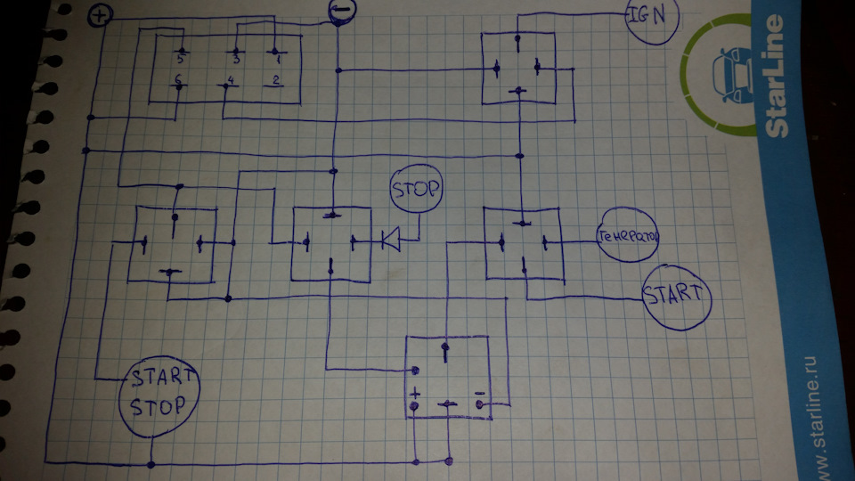 Старт стоп своими руками схема