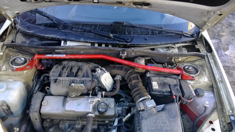 22.Растяжка передних стоек "ТехноМастер" — Lada Гранта, 1,5 л, 2013 ...