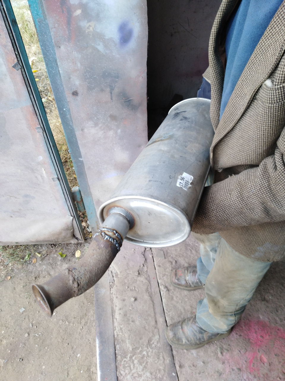 Замена прогоревшего глушителя SKS на PolmoStrow — Opel Kadett E, 1,6 л ...