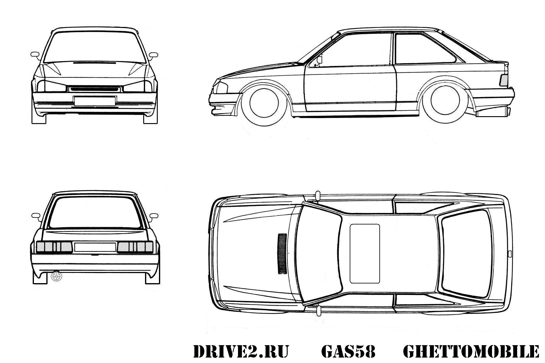 Форд эскорт чертеж