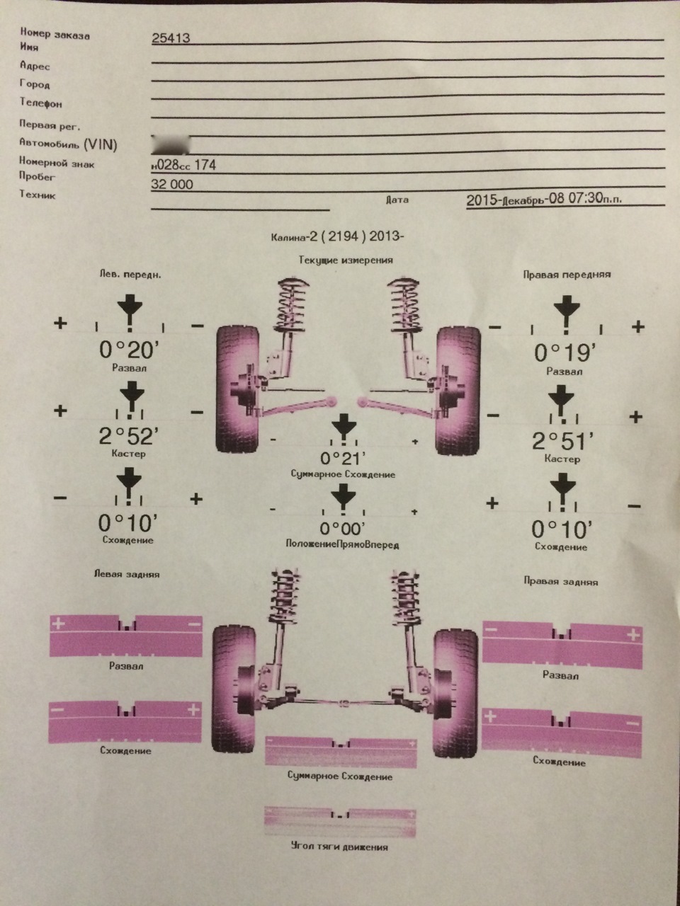 Check Engine Р0504 и Развал-Схождение — Lada Калина 2 хэтчбек, 1,6 л ...