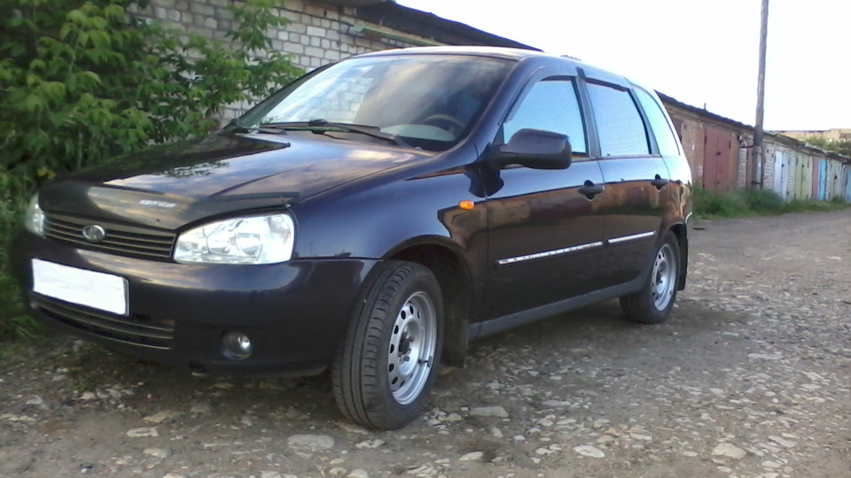 Lada Калина универсал 1.4 бензиновый 2009 | сине-фиолетовый металлик на ...