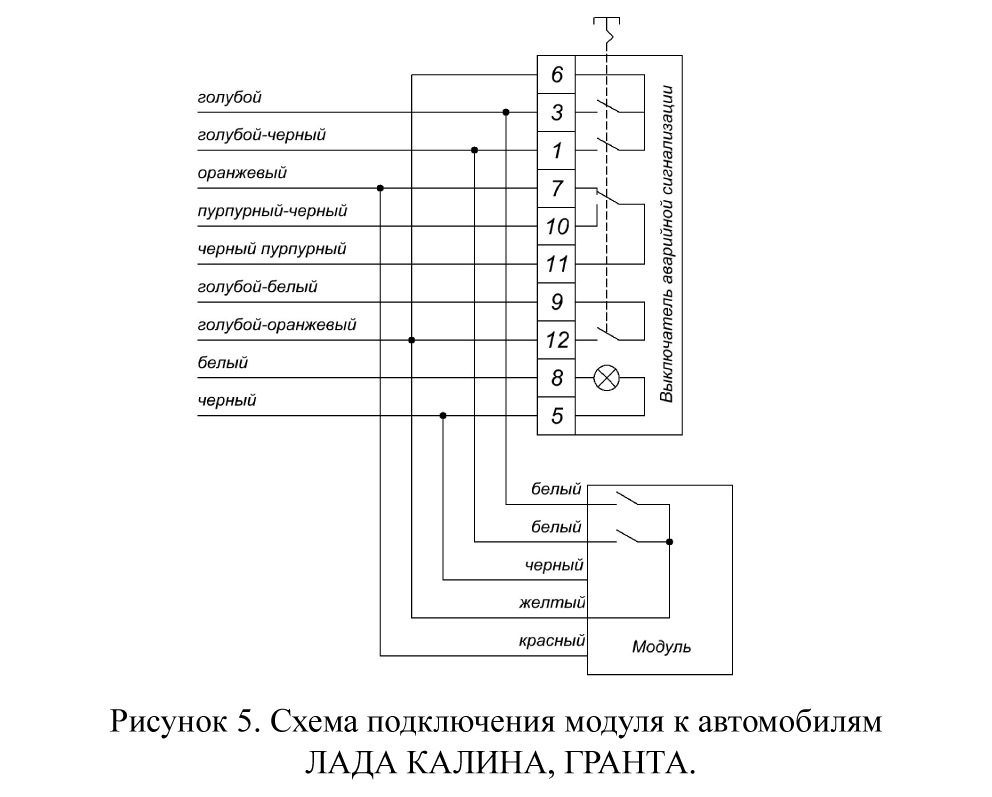 Реле поворотов лада калина схема