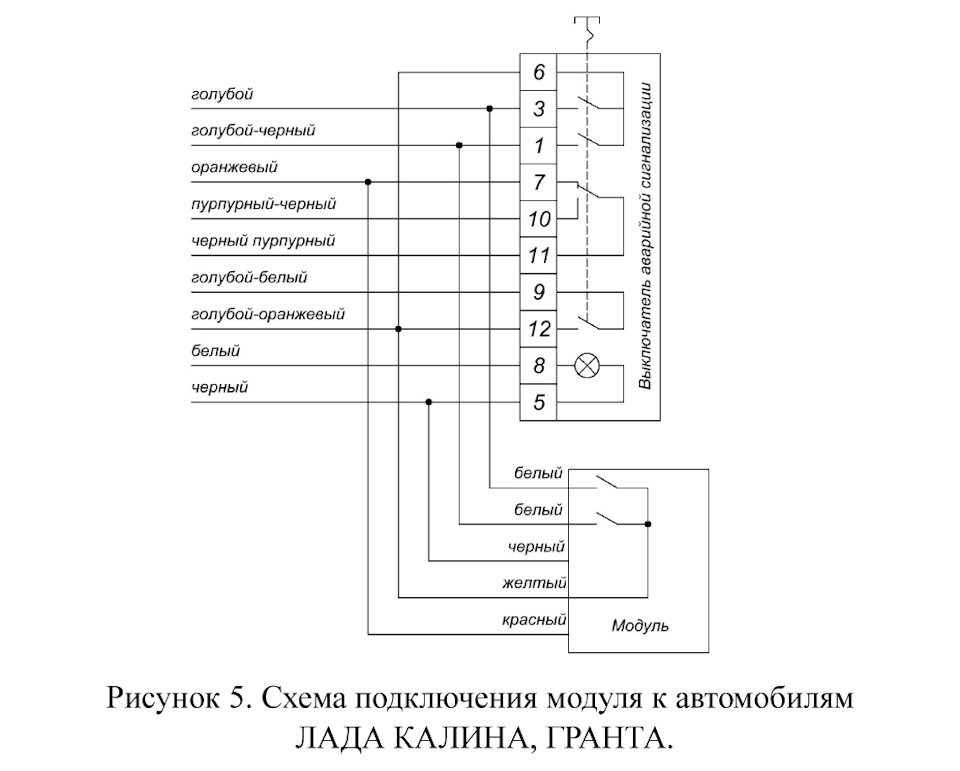 Схема электропакета калина 1 норма