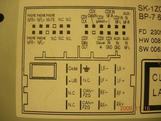 Распиновка магнитолы шкода
