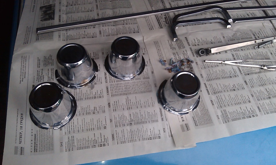 Купил чашечки колесных дисков) — ИЖ Москвич 412, 1,5 л, 1990 года ...