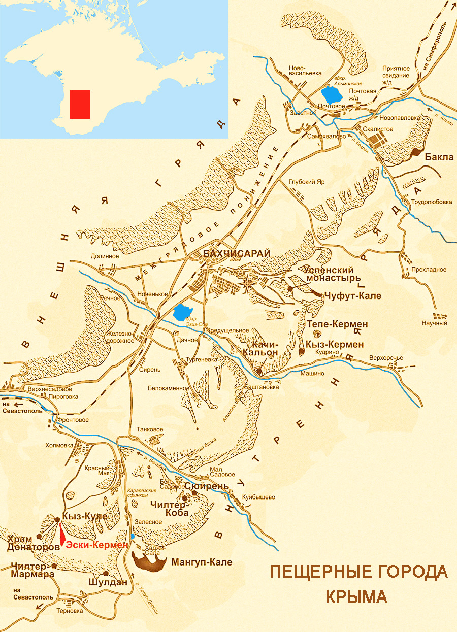 Бахчисарай карта города. Город Чуфут Кале в Крыму на карте. Чуфут Кале карта схема. Эски-Кермен пещерный город карта схема. Чуфут-Кале пещерный город на карте.