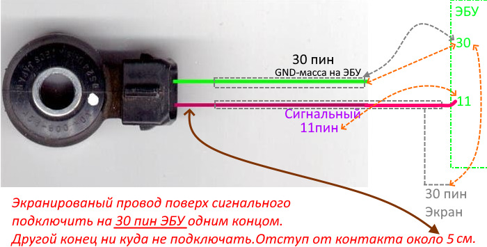 "Колхозный" Датчик Детонации - Nissan Primera (P11), 2 л, 1997 года своими рукам