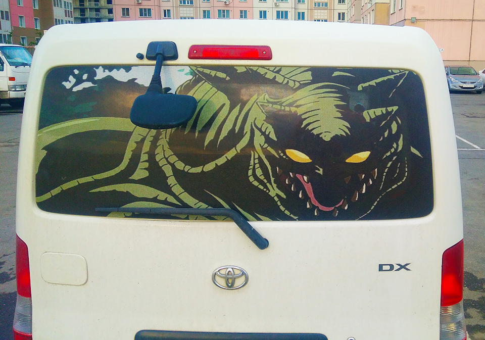 Вместо тонировки, перфорация. — Toyota Town Ace (4G), 1,5 л, 2011 года ...
