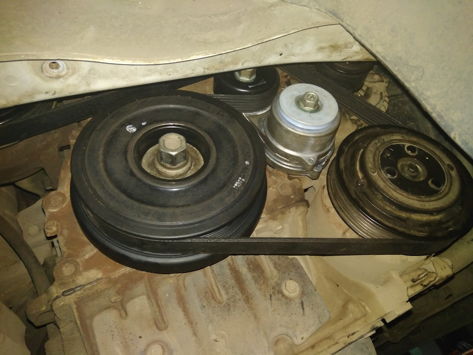 Шкив коленвала 23124-2F602 — Hyundai Santa Fe (3G), 2,2 л, 2013 года ...