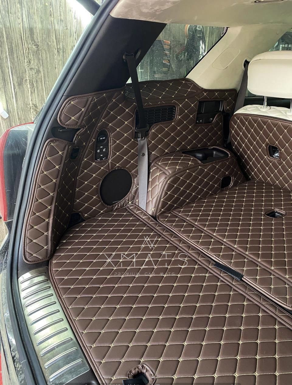 Коврики из экокожи в багажник для Hyundai Palisade (с капитанскими ...