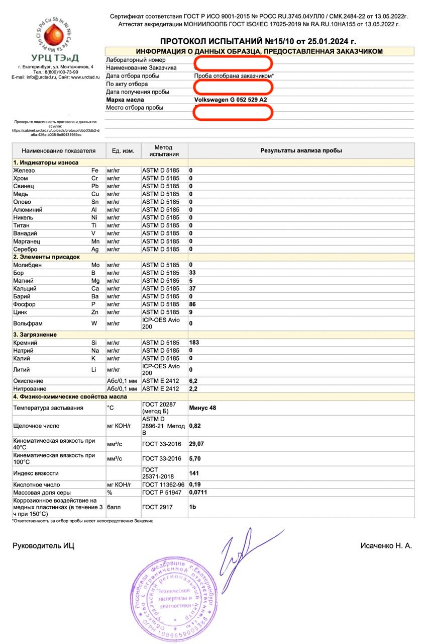 Подделка оригинального масла VAG G052529A2. — «Ремонт и обслуживание ...