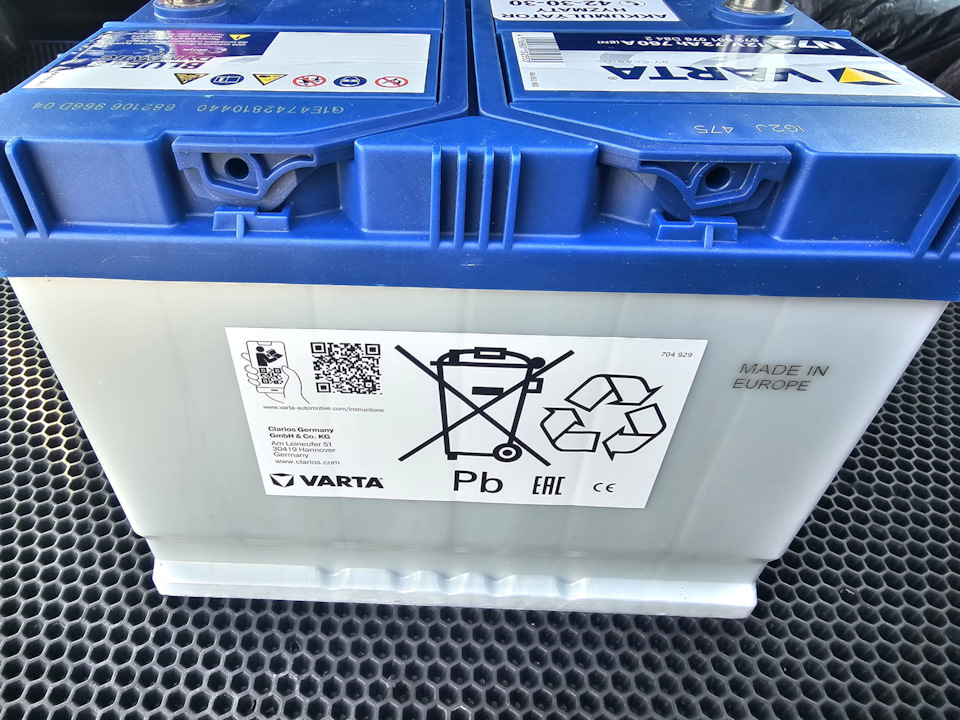 178 — Новый аккумулятор Varta N72 — Toyota Land Cruiser Prado 120 ...