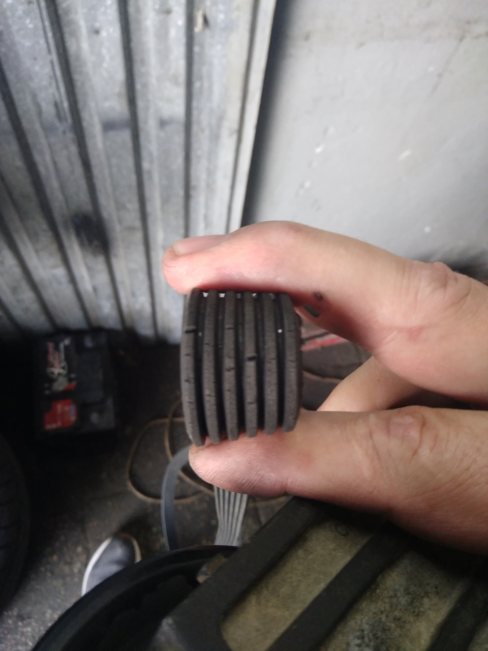 Замена натяжителя приводного ремня и ремня, восстановление насоса ГУР ...