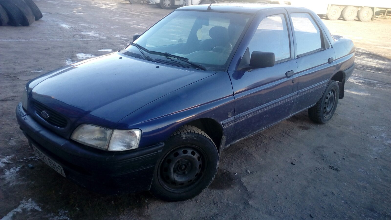 Ford Escort Mk5 1.4 бензиновый 1994 | Теперь 1.8td Синий седан на DRIVE2