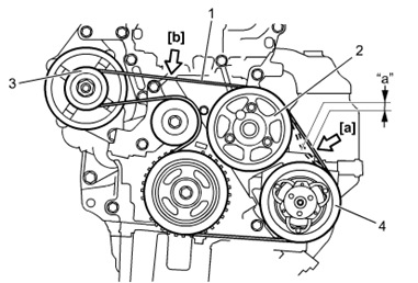 Схема навесного оборудования двигателя