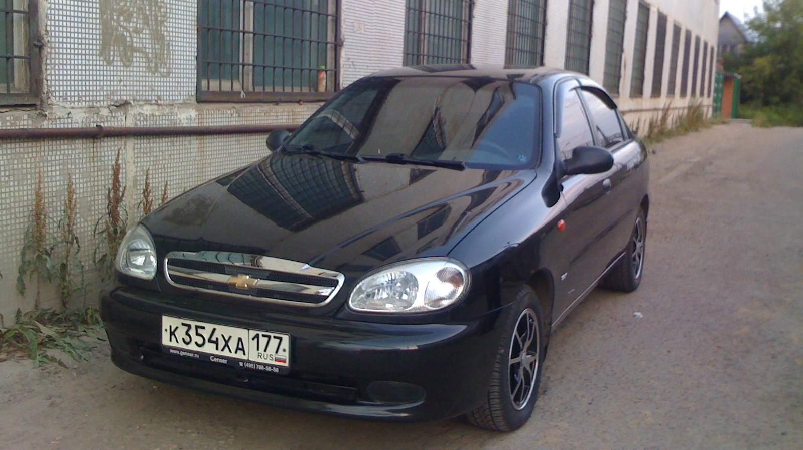 Черный Chevrolet lanos 2007