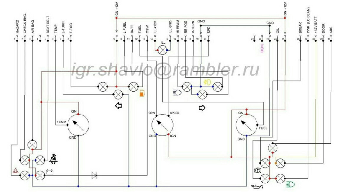 Комбинацию приборов схема. Схема приборной панели Ланос с тахометром. Шевроле Ланос схема приборной панели. Распиновка панели приборов Шевроле Ланос. Распиновка панели приборов Ланос с тахометром.