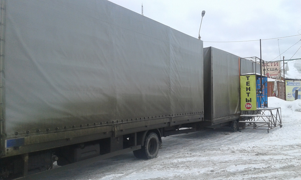 ремонт тента. — Renault Midlum 150 DCI, 4,1 л, 2002 года | кузовной ...