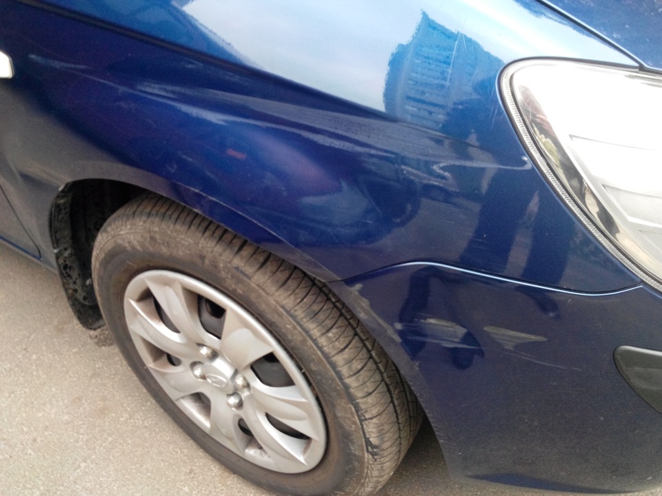 Рихтовка правого крыла — Hyundai Getz, 1,4 л, 2010 года | кузовной ...