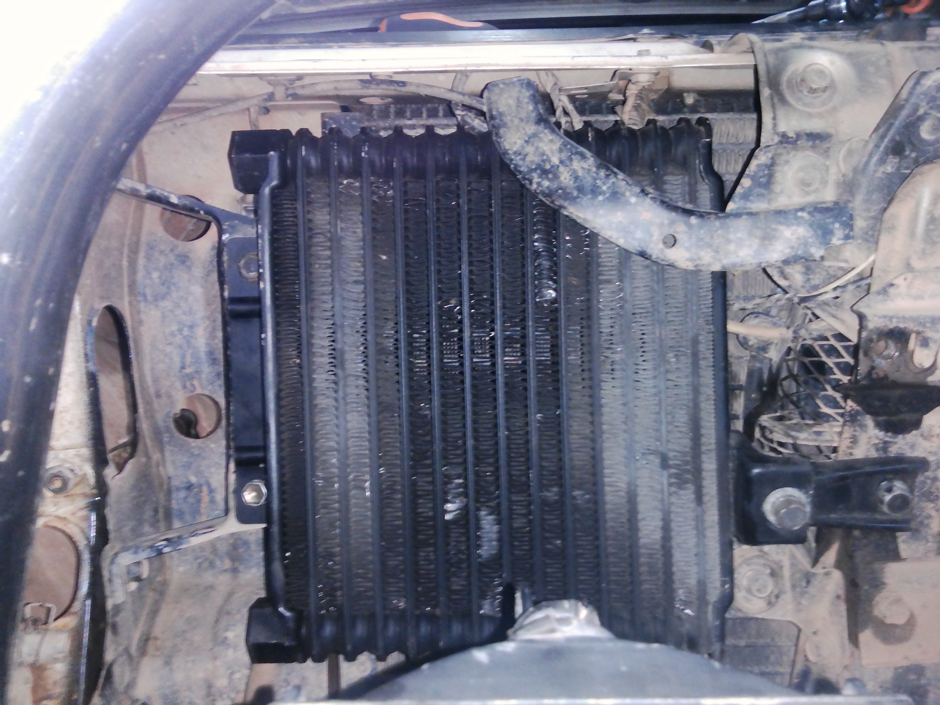 Масленый радиатор. Начало. — Mitsubishi Pajero (2G), 3 л, 1995 года ...