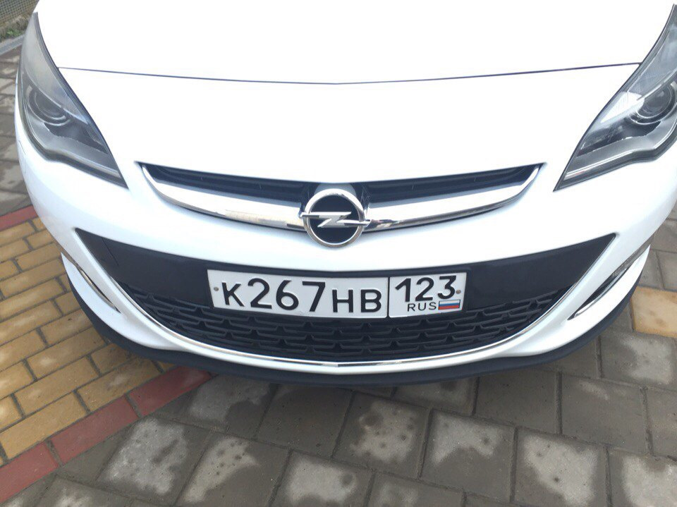 Сплиттер Ez lip. Быть или не быть! — Opel Astra J, 1,6 л, 2013 года ...