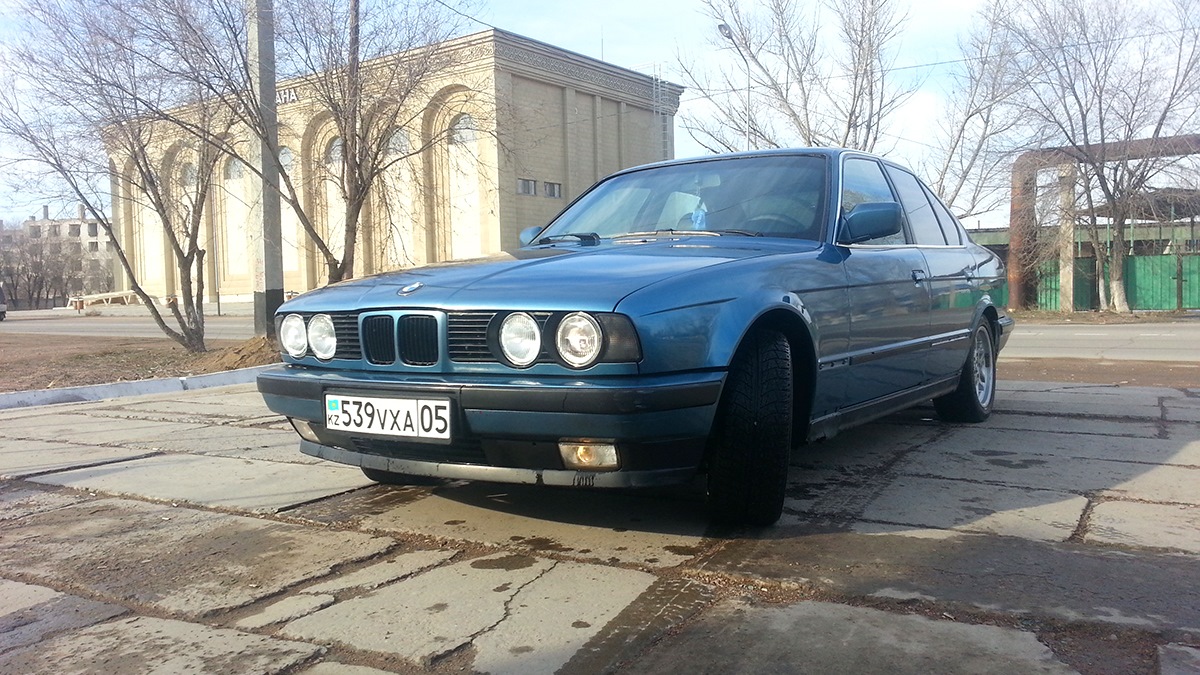 BMW 5 series (E34) 2.0 бензиновый 1988 | Серо-голубой металлик на DRIVE2