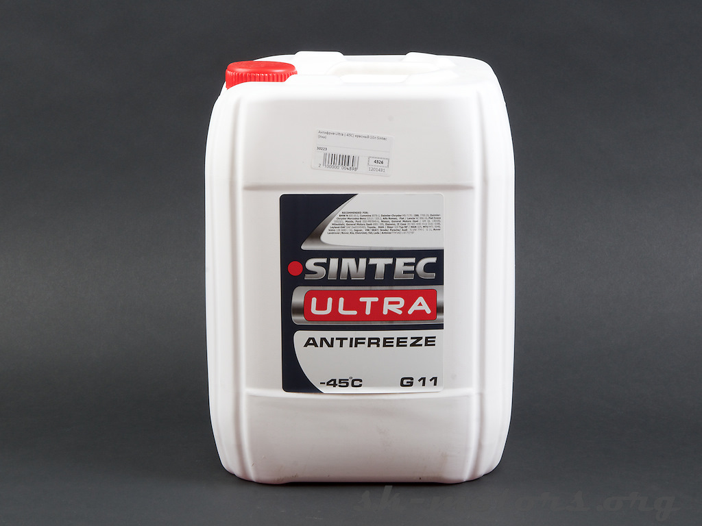 Sintec antifreeze g11. Sintec Ultra g11. Антифриз Синтек красный 10л. Антифриз g 11 -45 градусов.