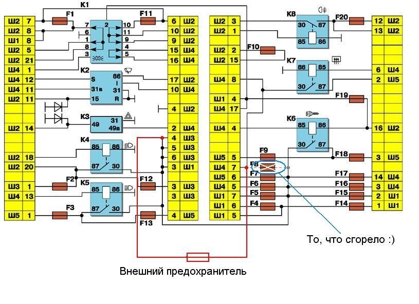 Схема монтажного блока