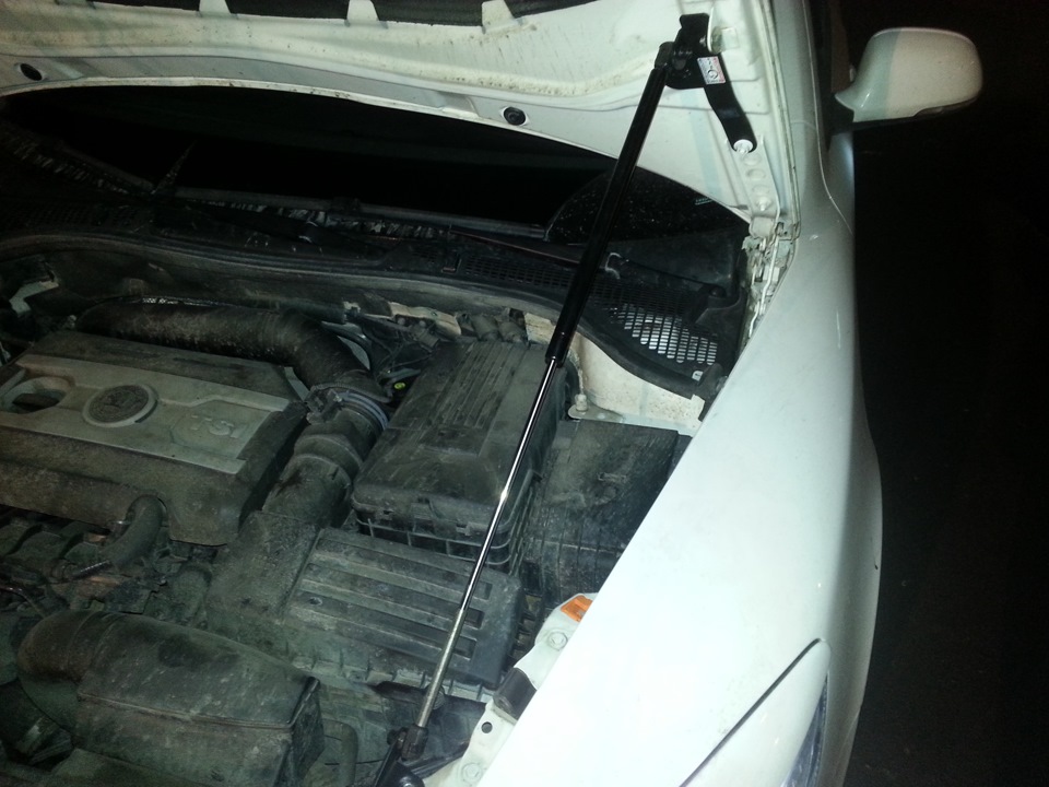 газовый упор капота от техномастер — Skoda Octavia A5 Mk2, 1,8 л, 2011 ...