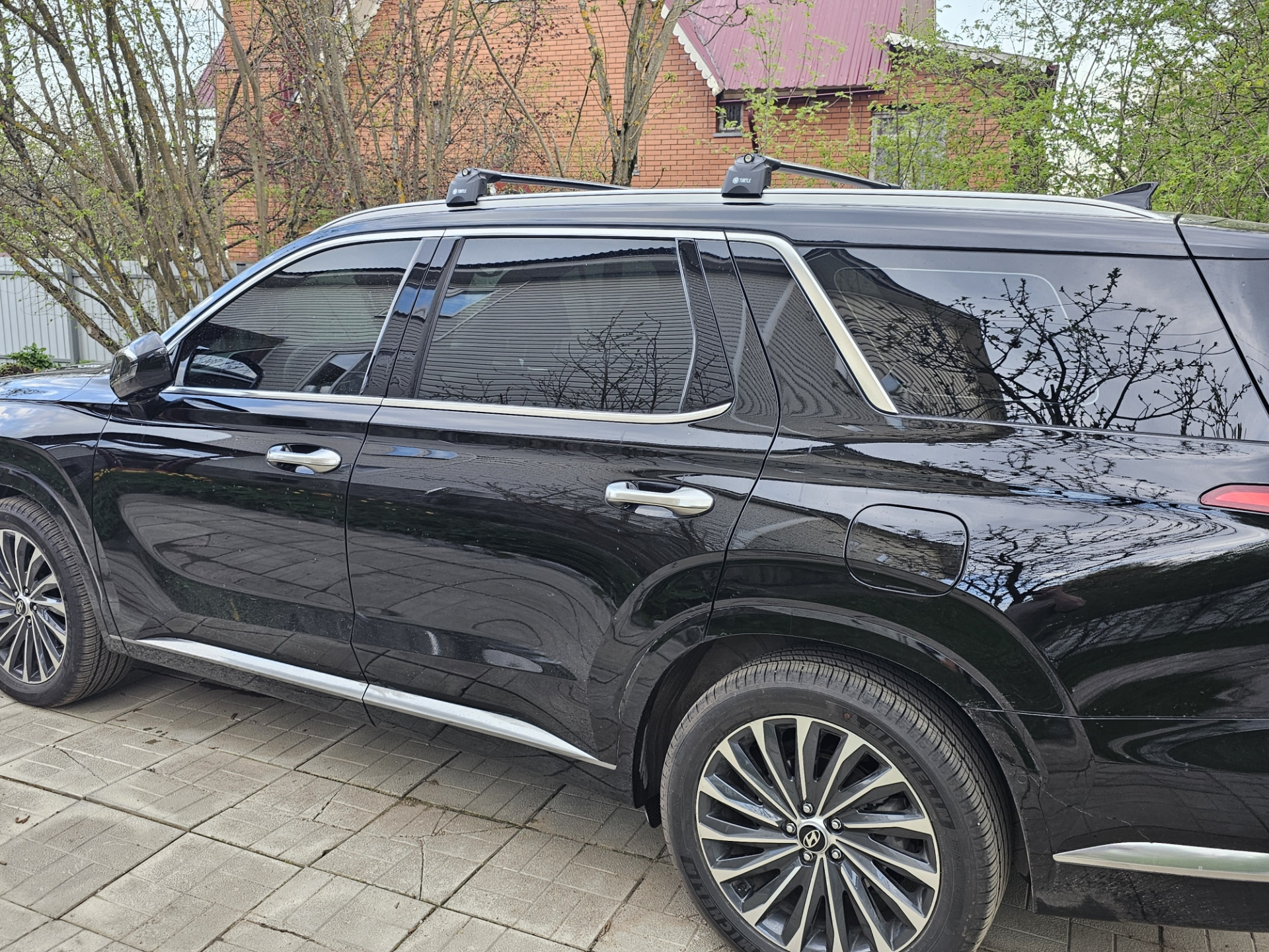 Поперечины багажник Turtle Air 2 на рейлинги Palisade — Hyundai ...