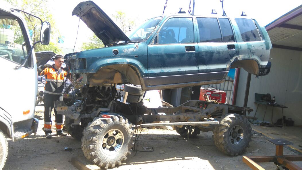 Переделка ходовой исузу бигхорн. Рама isuzu bighorn. Кузов исузу бигхорн. Лебедка на исузу бигхорн. 1.