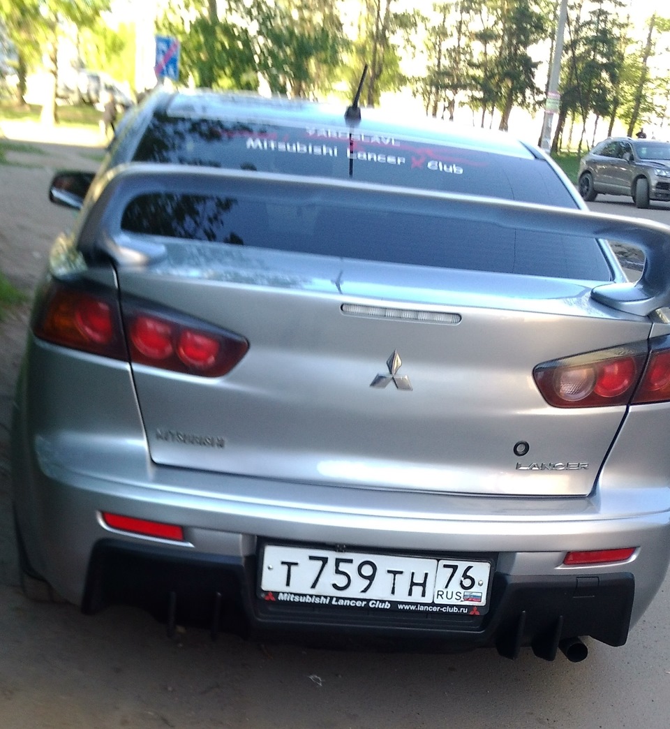 Раздвоенный выхлоп NeX — Mitsubishi Lancer X, 2 л, 2007 года | тюнинг |  DRIVE2