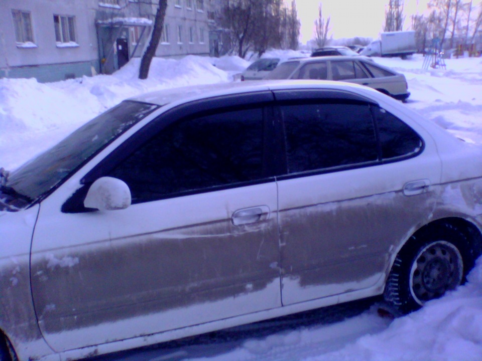 Съемная тонировка) Делал сам) — Nissan Sunny (B15), 1,5 л, 2003 года ...
