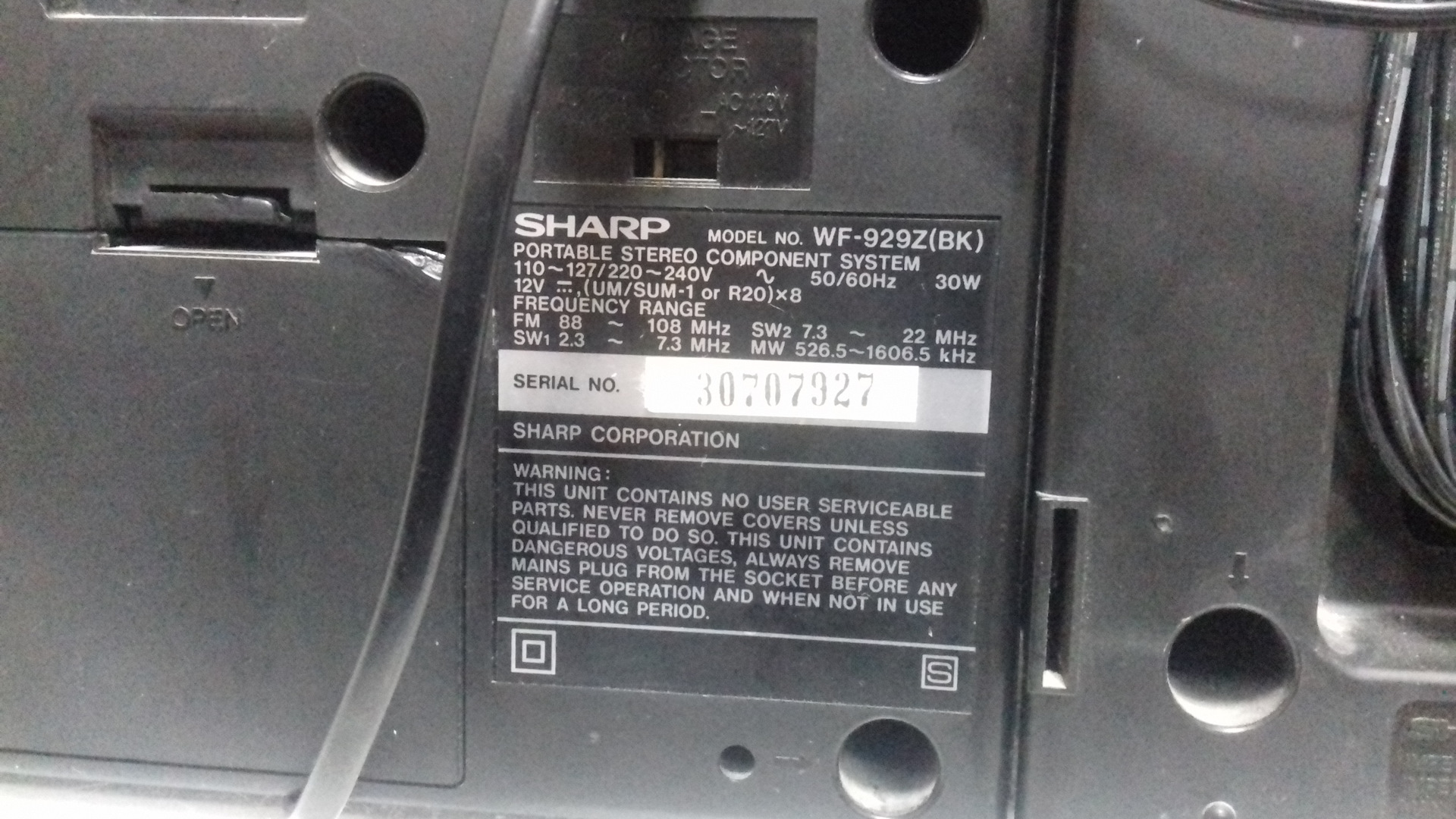 Sharp wf 929 схема