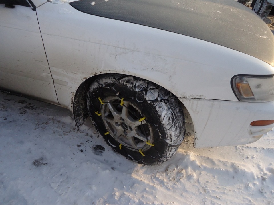 Цепи противоскольжения — Toyota Corolla (100), 1,3 л, 2002 года | шины ...