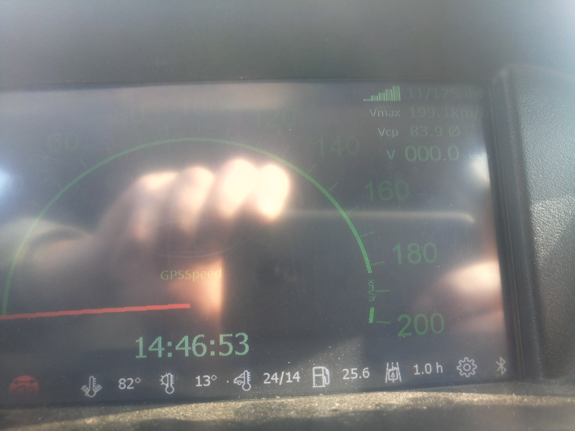 Максимальная скорость по спидометру и GPS. — Lada Калина 2 Спорт, 1,6 л ...