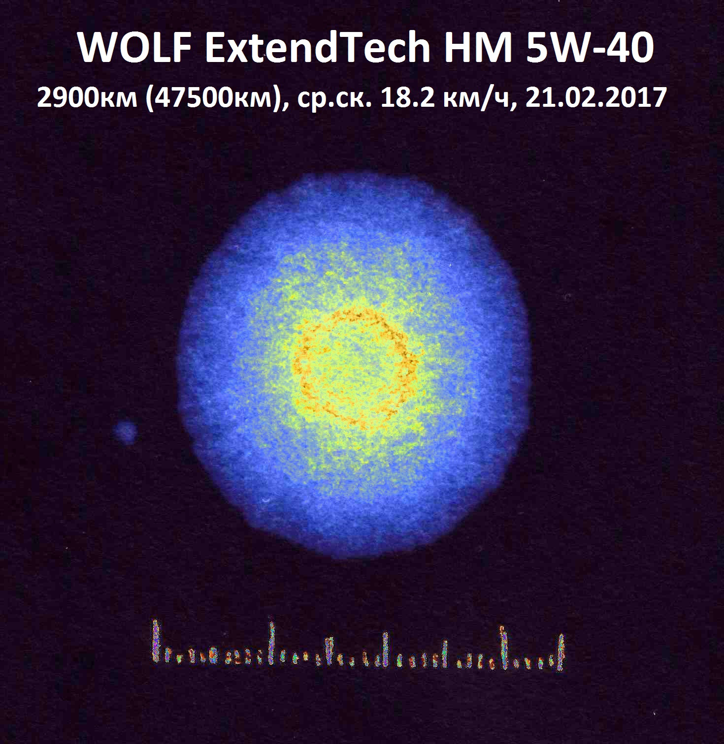 Wolf extendtech. Капельный тест масла на бумаге дизель.