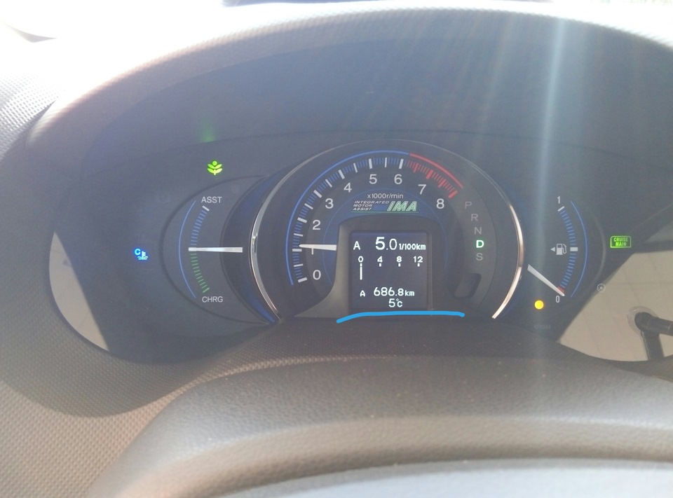 расход топлива — Honda Insight (2G), 1,3 л, 2012 года | заправка | DRIVE2