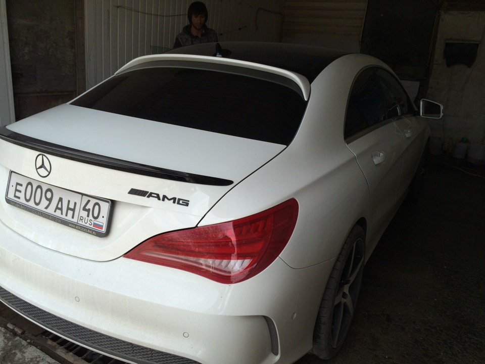 Спойлер на стекло — Mercedes-Benz CLA (C117), 2 л, 2014 года | тюнинг ...